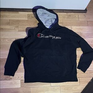 Champion Black and Gray Hoodie for Men